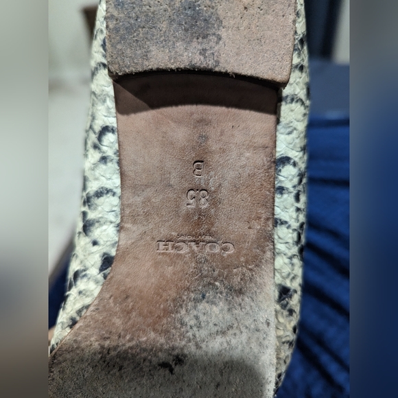 COACH Utopia Snakeskin Leather Loafers Size 8.5 Well Loved (Used) - Picture 10 of 14